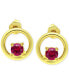 ფოტო #9 პროდუქტის Cubic Zirconia Circle Stud Earrings, Created for Macy's