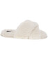 Women's Cardi Plush Cross Band Slipper