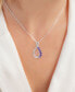 Фото #2 товара Macy's amethyst Heart & Infinity 18" Pendant Necklace (1/3 ct. t.w.) in Sterling Silver & 14k Rose Gold-Plated
