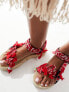 Фото #7 товара Arizona Loves Trekky raffia bandana print sandals in red