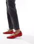 Фото #3 товара Simmi London Wide Fit Abbie Bow ballet flats with ruch detail and removable anklet in red