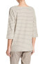 Фото #2 товара James Perse 161258 Women's Cotton Blend Mini Stripe Tee Heather Grey Sz. 2