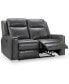 Фото #2 товара Rhodes 60" Top-Grain Leather Manual Reclining Loveseat