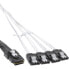 Фото #1 товара InLine SAS Cable Mini SAS SFF8087 to 4x SATA direct OCR 1m