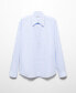 ფოტო #6 პროდუქტის Men's Regular-Fit Cotton Striped Dress Shirt