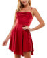 Фото #1 товара Juniors' Draped-Top Skater Dress