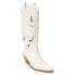 Matisse Alice CutOut Pointed Toe Cowboy Womens White Casual Boots ALICE-229