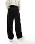 Only pleat front tailored trousers in black