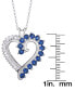 ფოტო #6 პროდუქტის Simulated Sapphire Baguette and Cubic Zirconia Heart Pendant (Also in Amethyst)