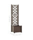 Фото #2 товара Garden Planter with Trellis 16.9"x16.9"x55.9" PP Mocha