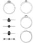 ფოტო #8 პროდუქტის 4-Pc. Set Black Spinel Stack Rings (2-1/20 ct. t.w.) in Sterling Silver