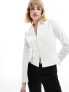 Фото #1 товара Mango zip front shirt in white