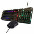 Keyboard and Mouse Ewent PL3201 Black Multicolour Spanish Qwerty