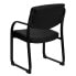 Фото #2 товара Black Leather Executive Side Reception Chair With Sled Base