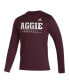 Men's Maroon Texas A&M Aggies Sideline Creator Practice AEROREADY Long Sleeve T-shirt