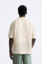 Фото #4 товара Рубашка из рельефной ткани в полоску ZARA