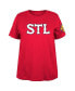 ფოტო #3 პროდუქტის Women's Red St. Louis Cardinals 2024 City Connect Plus Size T-Shirt