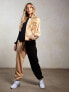 South Beach x Joanna Chimonides spliced oversized sweatshirt in black and camel