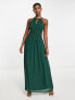 Фото #5 товара Vila Bridesmaid halterneck maxi dress in pine green