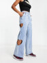 Фото #1 товара Native Youth cut out detail straight leg jeans in washed blue