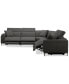Фото #4 товара Adney 161" 6-Pc. Zero Gravity Fabric Sectional with 4 Power Recliners, Created for Macy's
