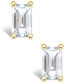 ფოტო #1 პროდუქტის White Topaz (3/4 ct. t.w.) Stud Earrings in 14K Yellow Gold or 14K White Gold