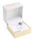 ფოტო #2 პროდუქტის Silver-Tone Pavé & Purple Cubic Zirconia Flower Ring, Created for Macy's