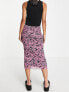 Фото #3 товара Topshop mesh zebra midi skirt in pink