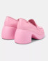 Camper – Leder-Loafer in Rosa mit Absatz