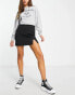 New Look split front mini skirt in black