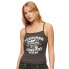 SUPERDRY Retro Rocker Graphic Rib Cami sleeveless V neck T-Shirt