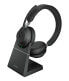 Jabra Evolve2 65 USB-A Black MS Chrg stand Stereo - Wireless - Office/Call center - 20 - 20000 Hz - 176.4 g - Headset - Black