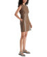 ფოტო #3 პროდუქტის Women's Belen Faux-Leather Cap-Sleeve Dress