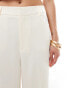 ASOS DESIGN textured tailored trouser in cream