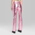 Фото #2 товара Women's High-Rise Metallic Flare Pants - Wild Fable