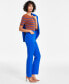 ფოტო #3 პროდუქტის Women's Mid-Rise Flare-Leg Pants