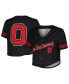 Фото #1 товара Женская блузка Mitchell&Ness черного цвета Ohio State Buckeyes Vault Cropped V-Neck.