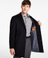Фото #3 товара Men Wool Blend Overcoats with Contrast Velvet Top Collar