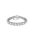 ფოტო #1 პროდუქტის Rhodium-Plated Square-Crystal Flex Bracelet