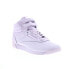 Reebok Freestyle Hi Womens Purple Leather Lace Up Lifestyle Sneakers Shoes 6 - фото #2