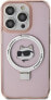 Karl Lagerfeld Karl Lagerfeld KLHMP15LHMRSCHP iPhone 15 Pro 6.1" różowy/pink hardcase Ring Stand Choupette Head MagSafe - фото #3