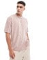 ASOS DESIGN oversized t-shirt in pink towelling Розовый, XS - Chest 36 - фото #1