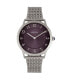 Фото #1 товара Quartz Abby Collection Silver And Black Stainless Steel Watch 33Mm