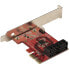 Фото #3 товара SATA PCIe Card - 4 Port PCIe SATA Expansion Card - 6Gbps - Low Profile Bracket - Stacked SATA Connectors - ASM1164 Non-Raid - PCI Express to SATA Converter - PCIe - SATA - PCIe 3.0 - Red - ASMedia - ASM1164 - 6 Gbit/s