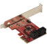 Фото #3 товара StarTech.com SATA PCIe Card - 4 Port PCIe SATA Expansion Card - 6Gbps - Low Profile Bracket - Stacked SATA Connectors - ASM1164 Non-Raid - PCI Express to SATA Converter - PCIe - SATA - PCIe 3.0 - Red - ASMedia - ASM1164 - 6 Gbit/s