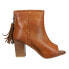 Фото #2 товара Roper Betsy Leather Open Toe Shootie Pumps Womens Brown Dress Casual 09-021-0946