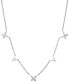 ფოტო #1 პროდუქტის Lab Grown Diamond Flower Cluster Collar Necklace (1 ct. t.w.) in 14k White Gold, 18" + 2" extender