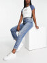 New Look ripped high waisted jeans in midwash