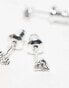 Accessorize sterling silver 5 pack stacking earring set in silver