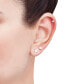 ფოტო #2 პროდუქტის Cubic Zirconia Round Stud Earrings Set in 14k White Gold (3/8-1-3/4 ct. t.w.)